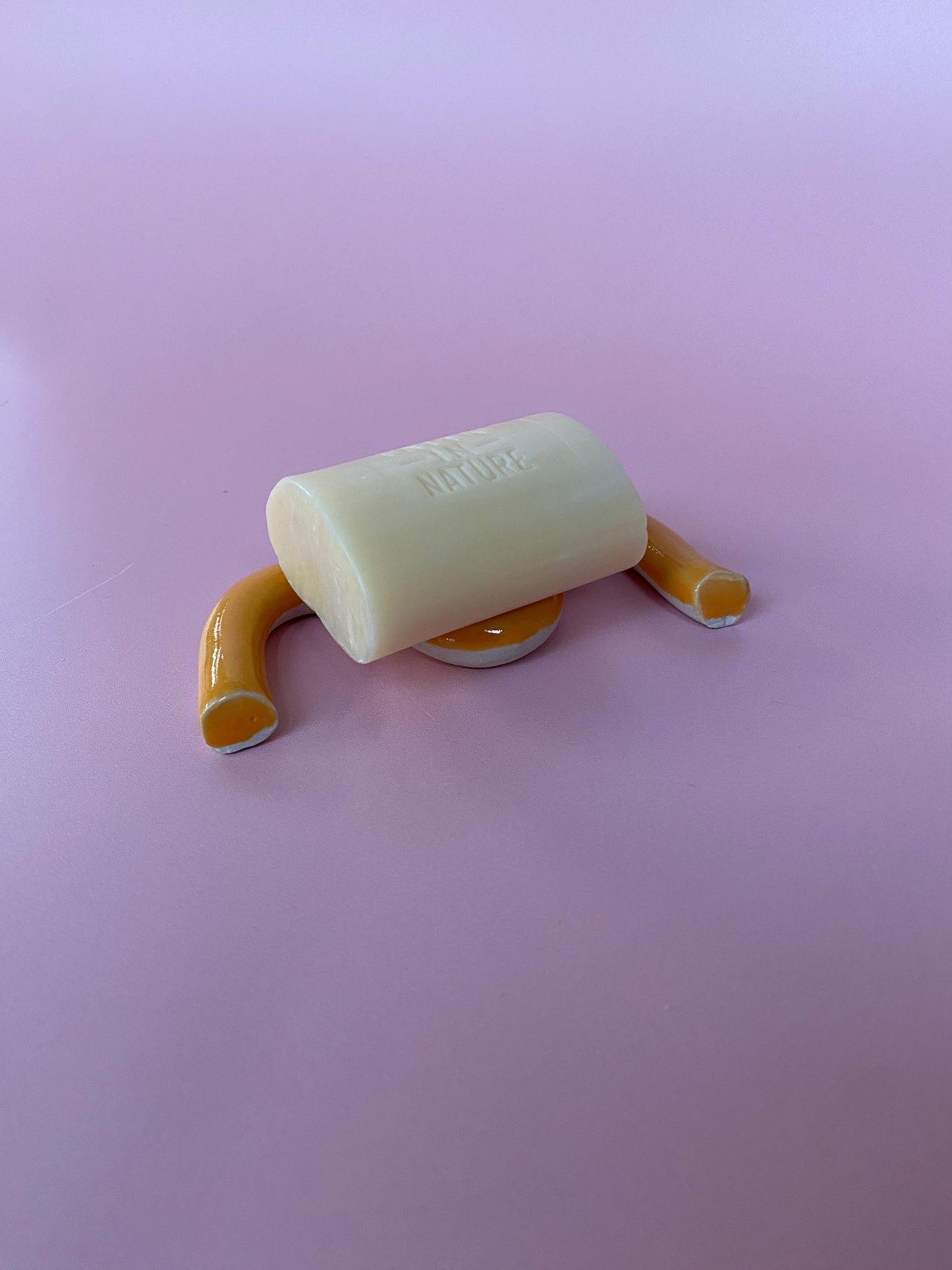 Orange Squiggle Soap Dish
