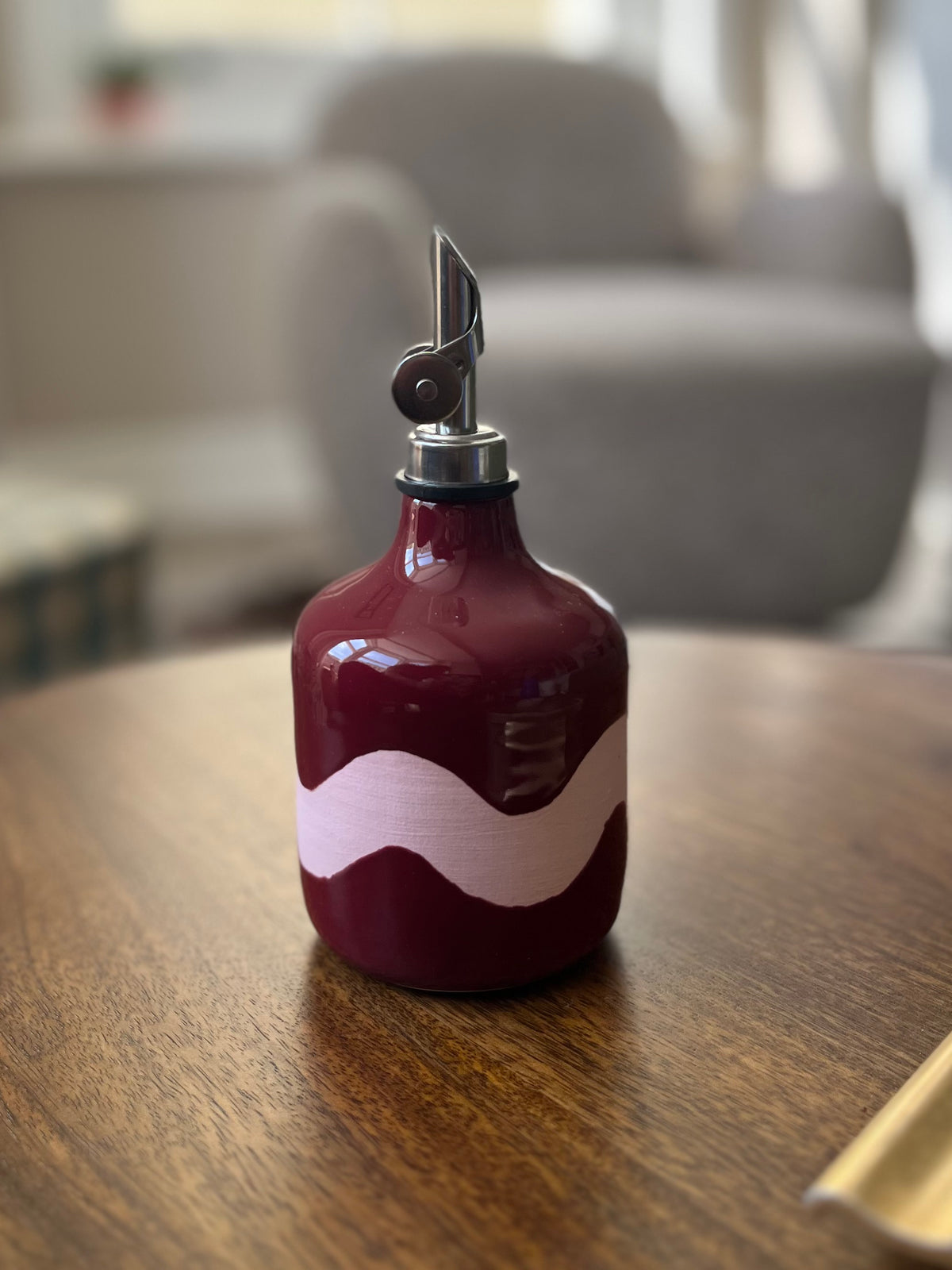 Wavy Print Oil Bottle
