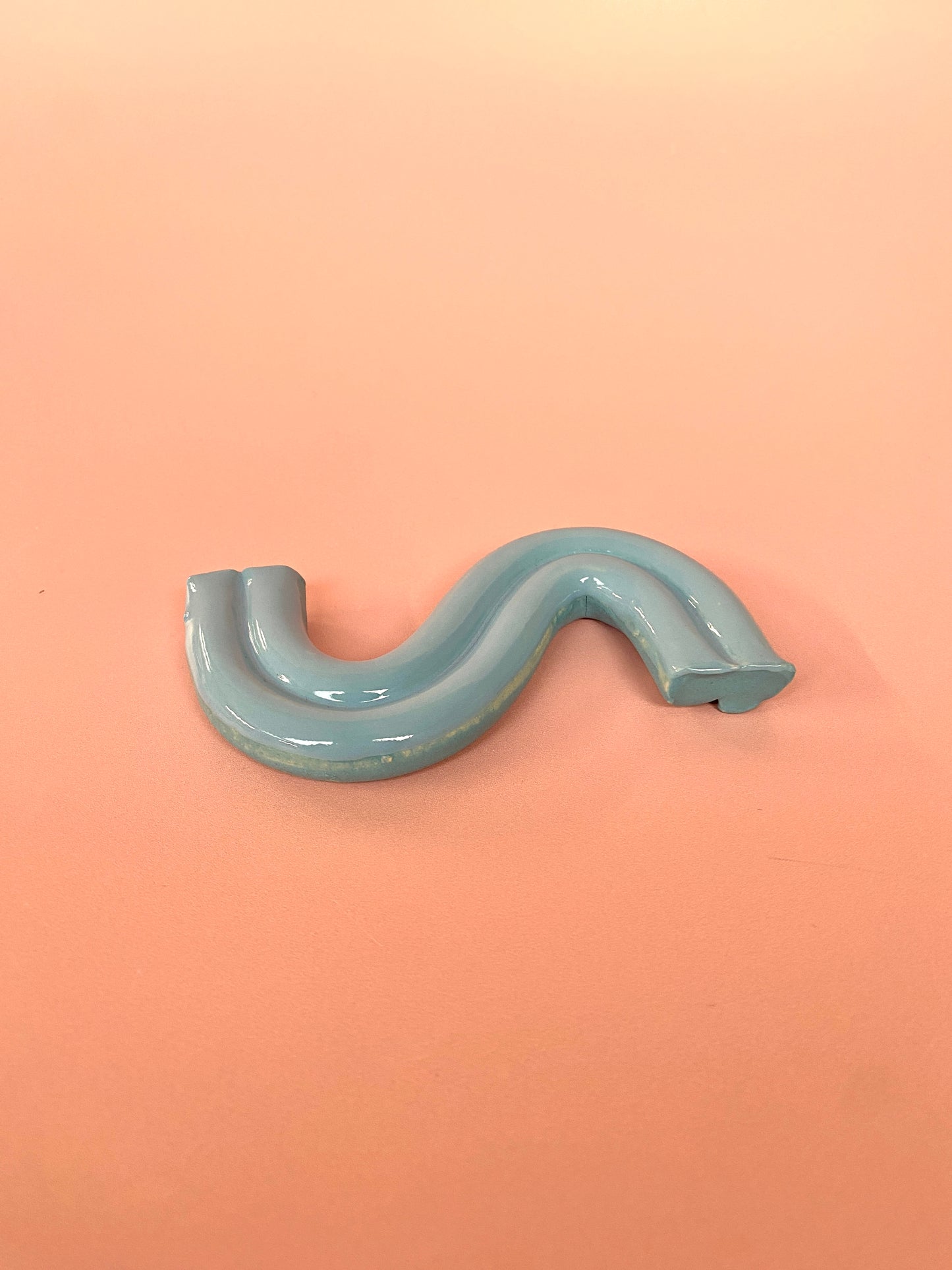 Sky Blue Double Squiggle Soap Dish